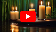 (Youtube Video) Relaxing Piano Music with Bamboo and Candles Floating on the Water